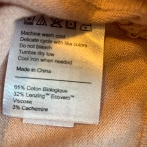 Quince Lightweight Organic Cotton Cashmere Crew Neck Sweater Medium - Picture 7 of 9